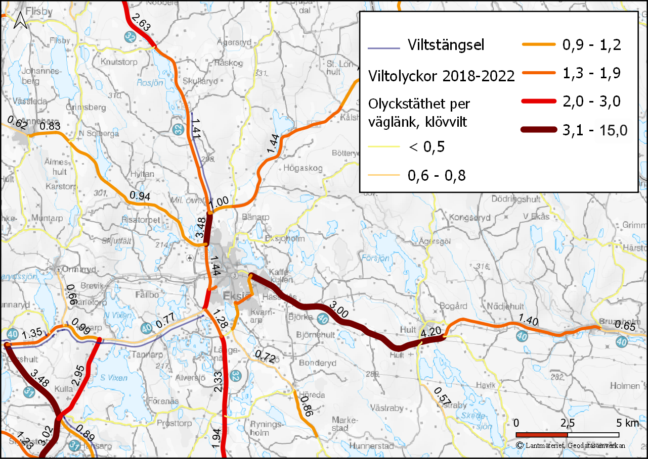 Exempel på väglänkskarta