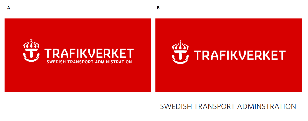 Trafikverkets logotyp med engelskt namn