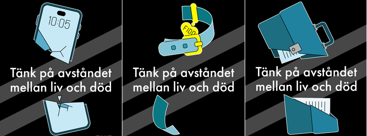 Trafikverket har varit med och tagit fram den nya kampanjen d&auml;r k&auml;rnan &auml;r en serie illustrationer d&auml;r v&auml;lbekanta vardagssaker bokstavligen klyvs mitt itu. Bilderna visualiserar det &ouml;gonblick d&auml;r ett till synes harml&ouml;st beslut kan f&aring; o&aring;terkalleliga konsekvenser. Budskapet 