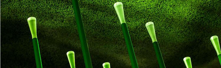 gröna fibertrådar