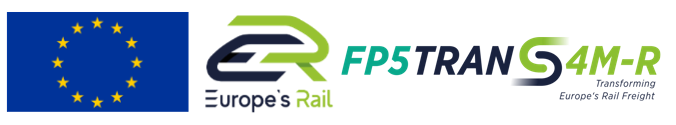Logotyper f&ouml;r EU, Europe's Rail och FP5