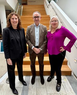 Biljana Pehrsson vd Jernhusen, Roberto Maiorana gd Trafikverket och  Ingela Bendrot generalsekreterare JBS.