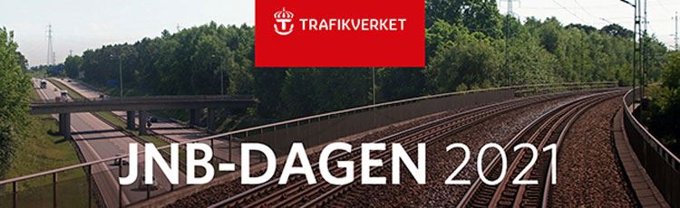 Bild på järnvägsspår med texten "JNB-Dagen 2021"